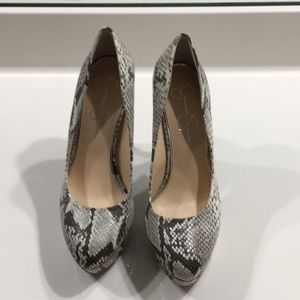 Brand New | Platform Snake Skin Pump